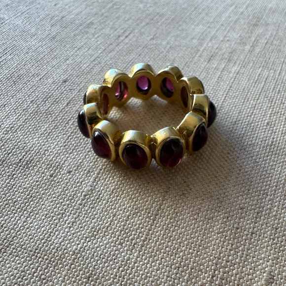 Jemma Sands Anthropologie Portugal Ring in Garnet Sz 7 - Picture 4 of 7